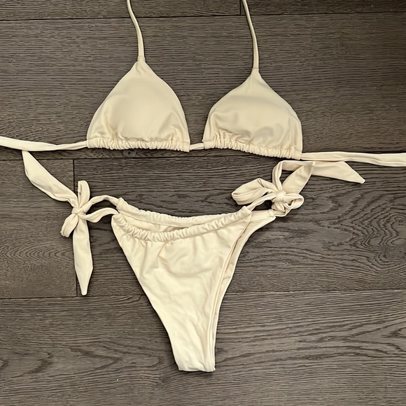 Cream String Bikini Set - Picture 3 of 5